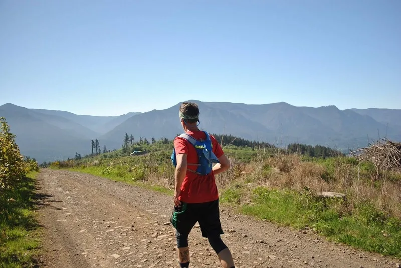 Virtual runner in mountains of Washington State