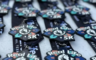 Three-Dimensional Custom Black Dye Race Medals for the Real Life 5k