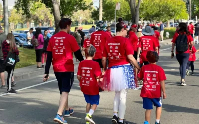 Sponsors added to the back of race shirts  at the Run San Ramon Event.