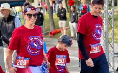 Colorful branded race shirts of all sizes for the Run San Ramon event 2023.