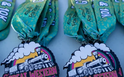 Custom Color Black Dye Race Medals for the Great Western Half Marathon