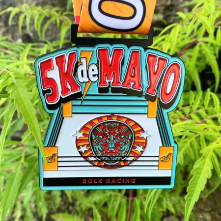 Colorful Cinco de Mayo Themed Race Medal for Sole Racing