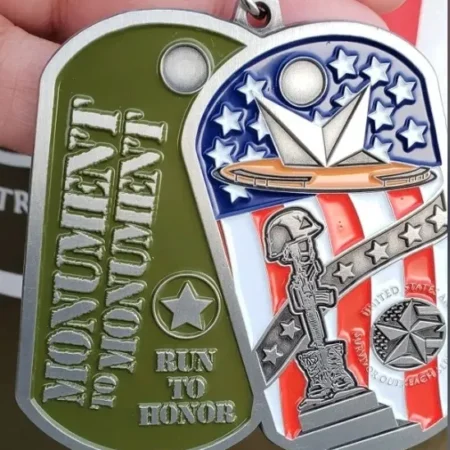 Memorial Dog Tag Race Medals for the Monument to Monument Race