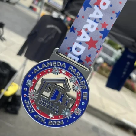 Alameda 4th of July Race Medal for the Midway Shelter Cause