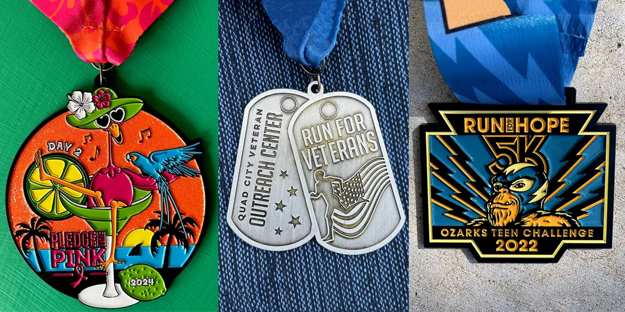 Custom Running for a Cause Medals