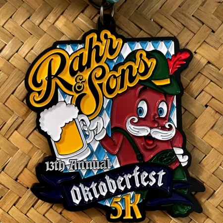 Race Medal for the Rahr and Sons Oktoberfest 5K