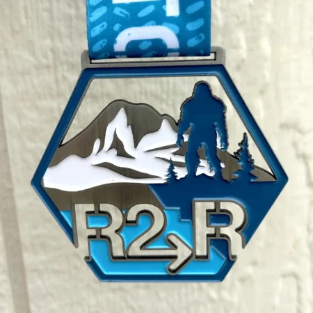 Custom Cutout Race Medal for the Rainier to Ruston Trail Race