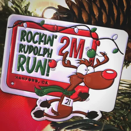Fun Race Medal for the Rockin' Rudolph 2M Race