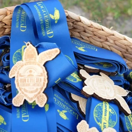 Custom Wood Medal for the Run 4 the Sea Race and Loggerhead Marine Center