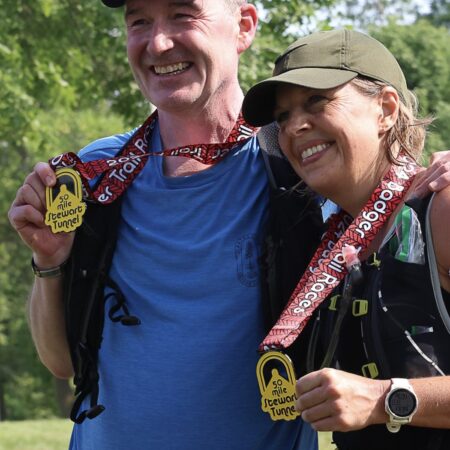 Badger Trails 50-Mile Gold Tone Race Medal