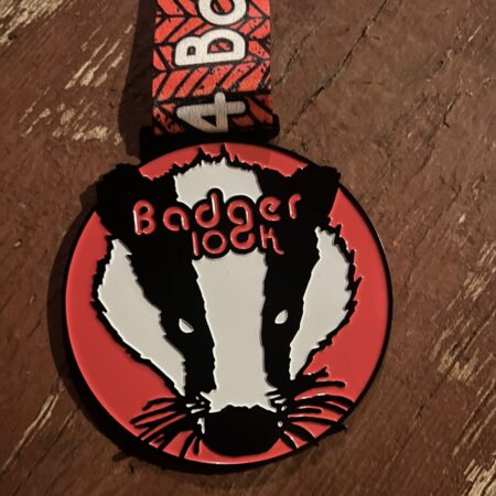 Badger Trail Races 100K Black Dye Custom Race Medal