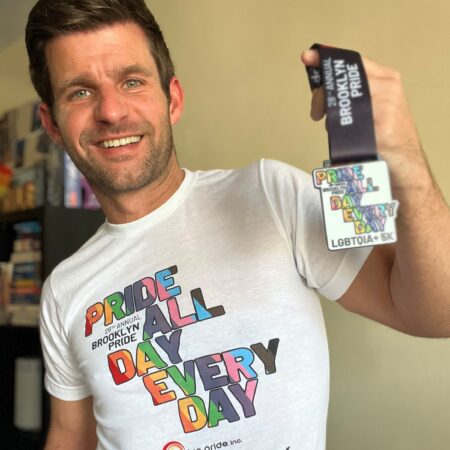 Brooklyn Pride Run Branded Shirt and Custom Medal