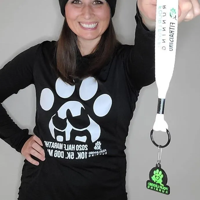 four legged running mini race medal-knot