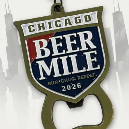 Chicago Beer Mile Bottle Opener Race Medal