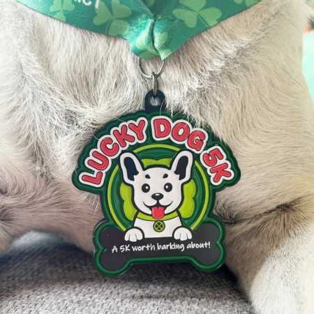 Lucky Dog Cute 5K Race Medal