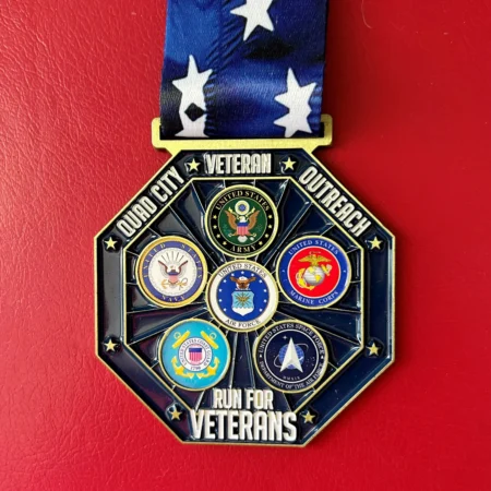 Quad City Run for Veterans Race Medal