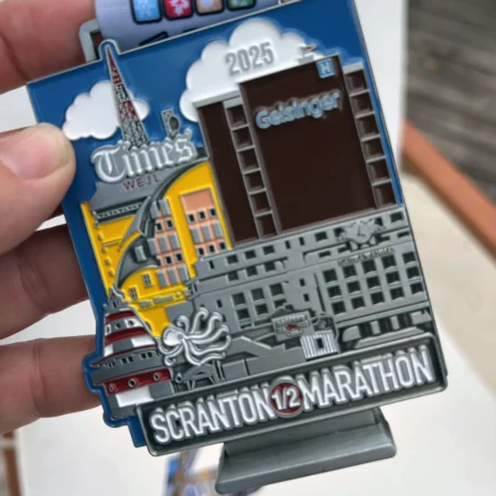 Scranton Half Marathon City Scape Race Medal